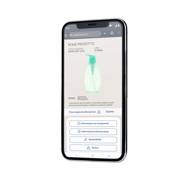 Un esempio di Passaporto digitale di prodotto per i detergenti e tensioattivi come da normativa UE